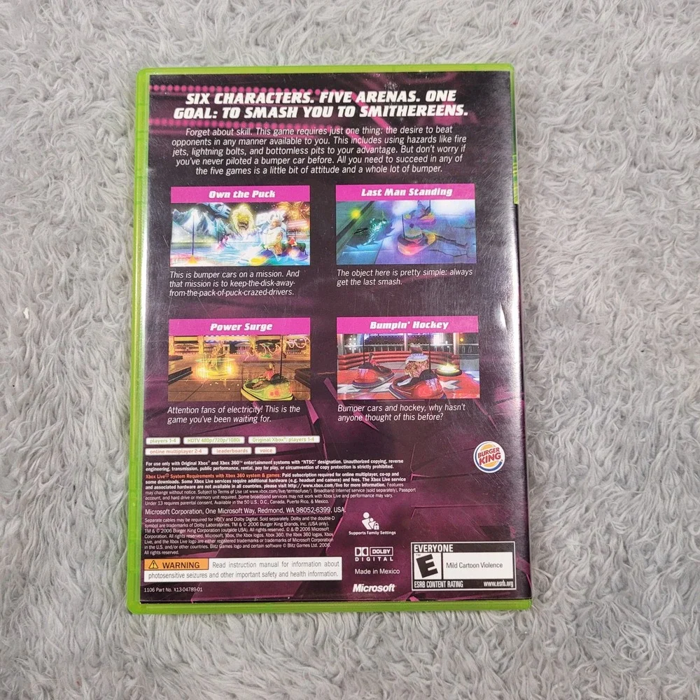 Big Bumpin (Xbox 360, 2006) Burger‎ King Game
